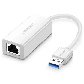 تجهیزات شبکه یوگرین مدل CR111 - USB 3.0 Gigabit Ethernet Adapter (White)، white ABS 10CM