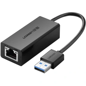 تجهیزات شبکه یوگرین مدل CR111 - USB 3.0 Gigabit Ethernet Adapter (Black)، Black ABS 10cm