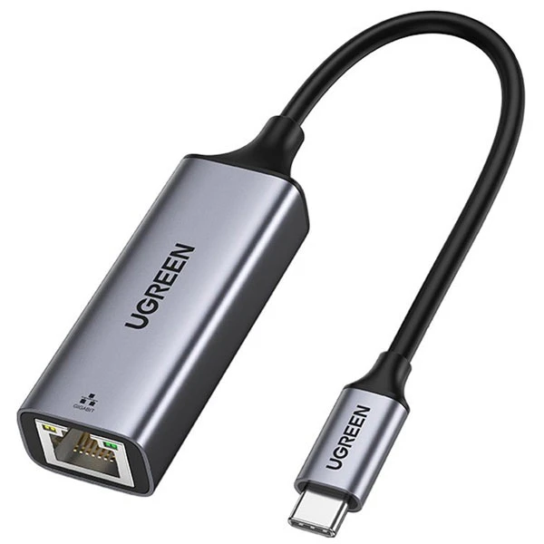 تجهیزات شبکه یوگرین مدل CM199 - USB Type C to 10/100/1000M Ethernet Adapter (Space Gray)