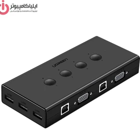 مبدل و تبدیل یوگرین مدل CM154 - VGA 4*1 KVM Switcher، Black